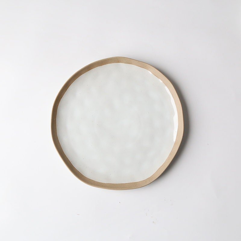 Dinnerware Sandstone Irregular Clay Japanese 20.2x20.2x3.4cm/7.95x7.95x1.34inch | Dinner Porcelain Plates for Restaurant - -
