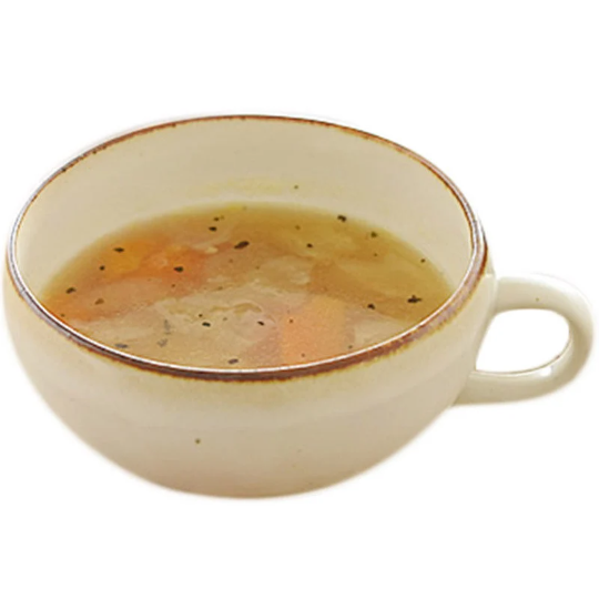 Japan Imported Minoyaki Single Handle White Ceramic Bowl Cup 12.17oz | Light Soup Cup, Japanese Breakfast, Porridge Soup Cup, Soup Bowl
