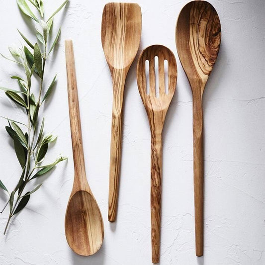 Handle Olive Spoon and Set Wood Cutlery Packs | Spaghetti Fork Wooden, Utensils for Wedding - -