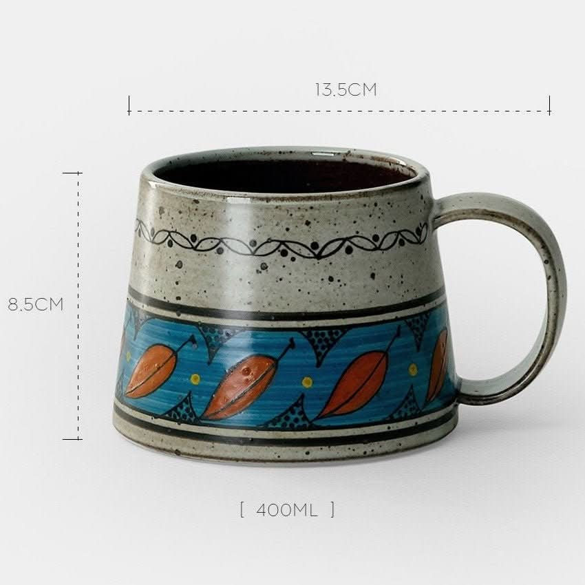 Handmade Rough Pottery Hand-Washed Ethnic Style Mugs - -