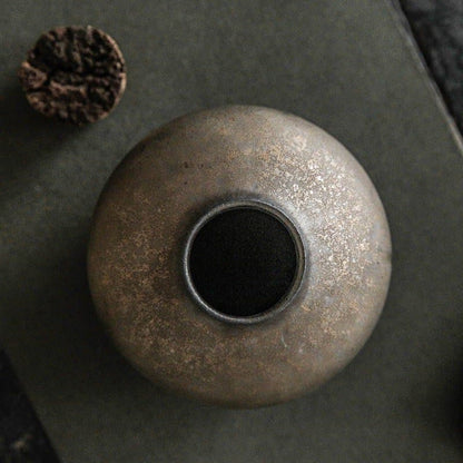 Household Simple Retro Tea Ceramic Airtight Jar - -