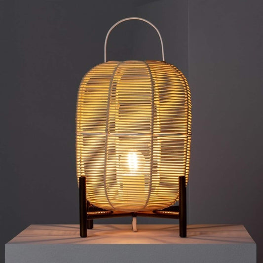 Wooden Shoji Bedside Lamp | Mid Century Table Lamp, Tea Party Decorations