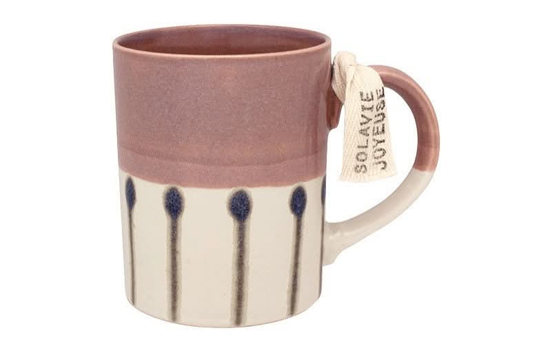 Japanese Stripe Glazed Ceramic Mug, 11.5oz, macaron handmade retro style, water cup, coffee mug.