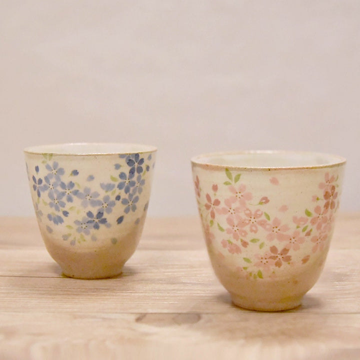 Tazas de té de gres importadas de Japón, 7,8 oz | Hecho a mano, esmaltado, taza de café de oficina, hecho en Japón, arte japonés