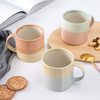 Japanese Pastel Colored Mugs 11oz | Japanese Style, Macaron Handmade Retro Mug, Water Cup, Coffee Mug
