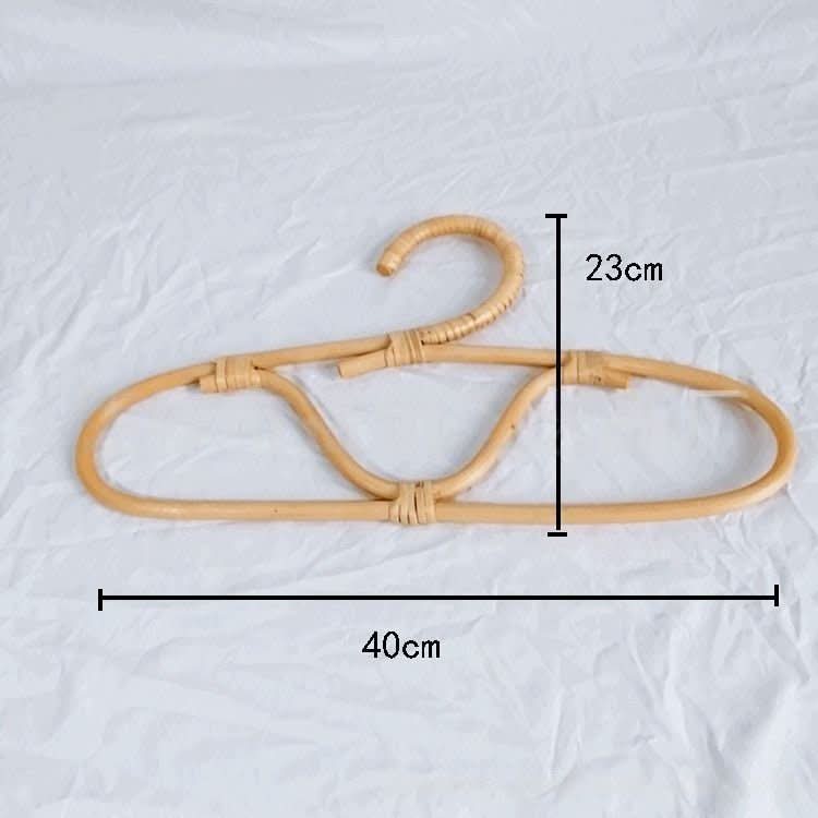 Natural rattan wall hook and coat hangers, 40cm wide, 23cm tall, home decor.