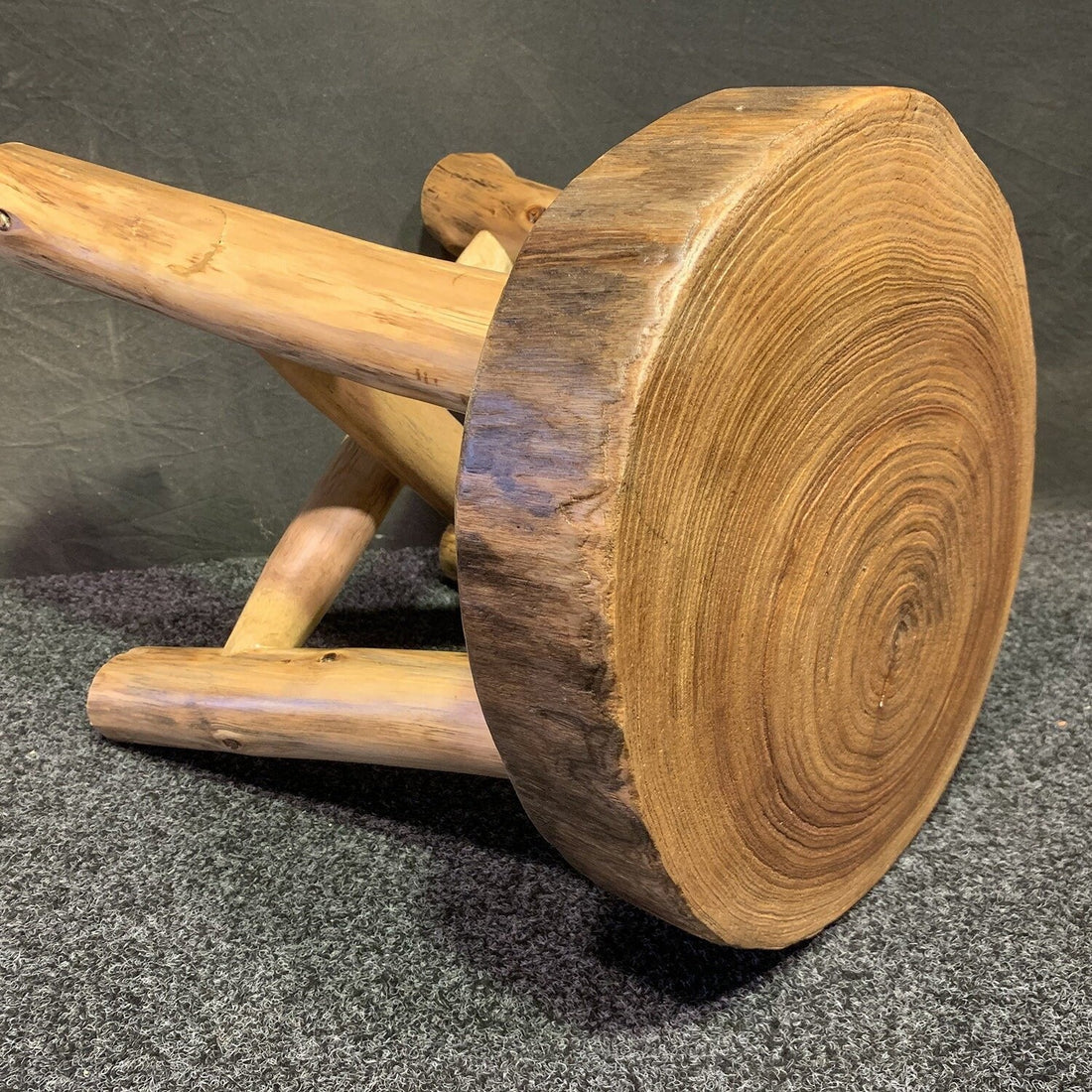 Solid Wood Tree Ring Stool