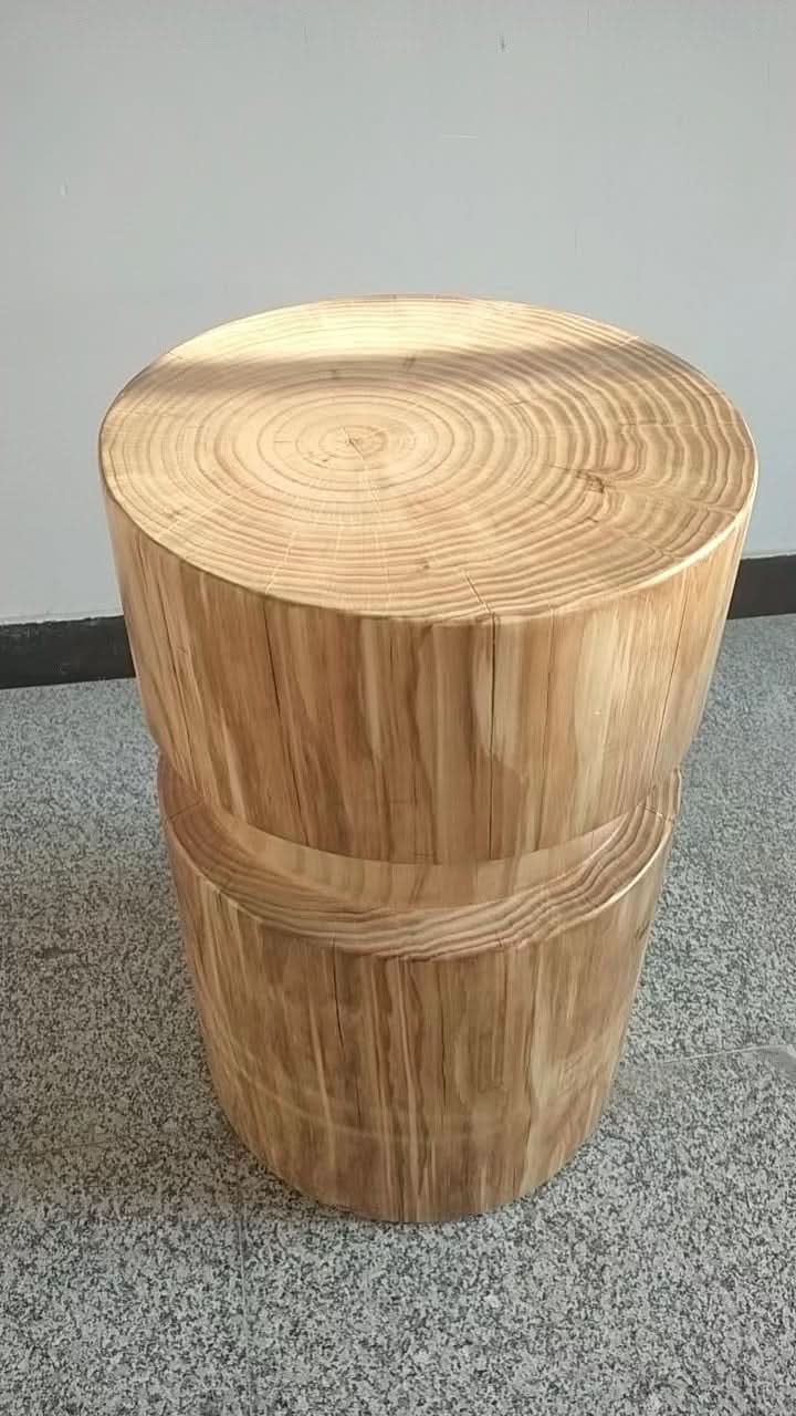 Natural wood kitchen stool with visible grain texture, 28.3"X18.1", home decor.