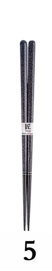 Japanese Starry Sky chopsticks, black speckled wood, handmade household & wedding gift.