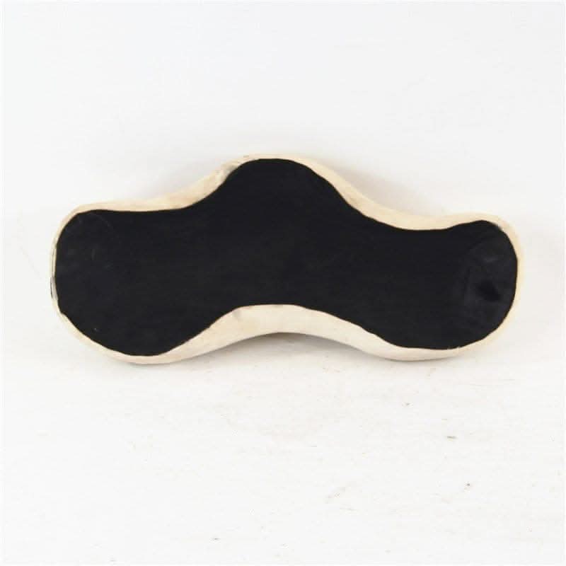 Abstract black & cream molded pillow for home decor.