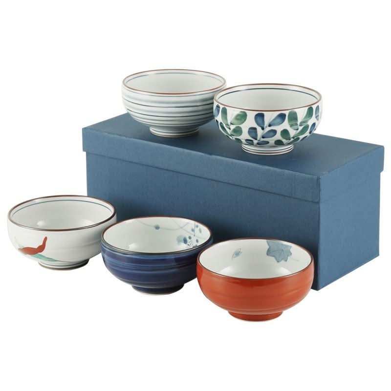 Japan Imported Ceramic Tableware Lushan Painted Round Bowls (11.8oz) - Japanese Style Household Bowls