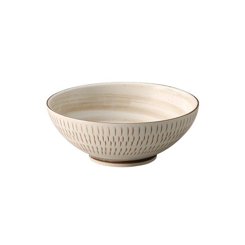 Japan Imported Mino Minyun Ceramic Soup Bowl Tableware | Household Japanese-Style, Large Rice Bowl, Heat-resistant Ramen Bowl - -