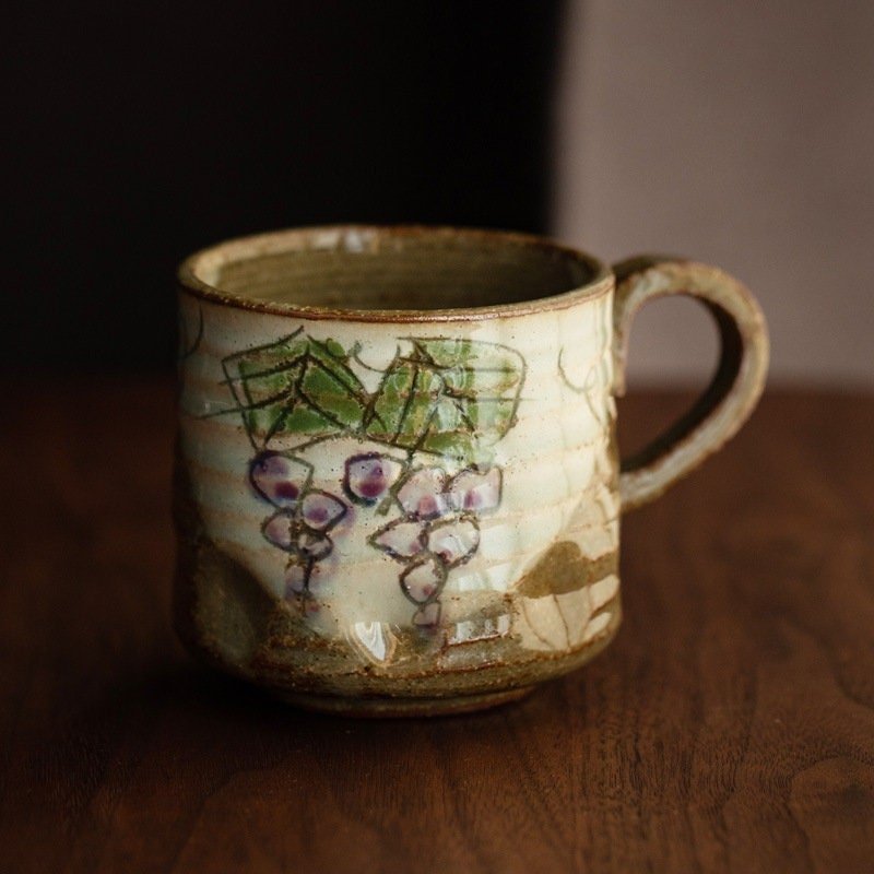 Japan Imported Seto-yaki Ceramic Flower Language Cat Mug 8.11oz | Japanese Style, Stoneware, Handmade, Made In Japan, Japanese Art - -