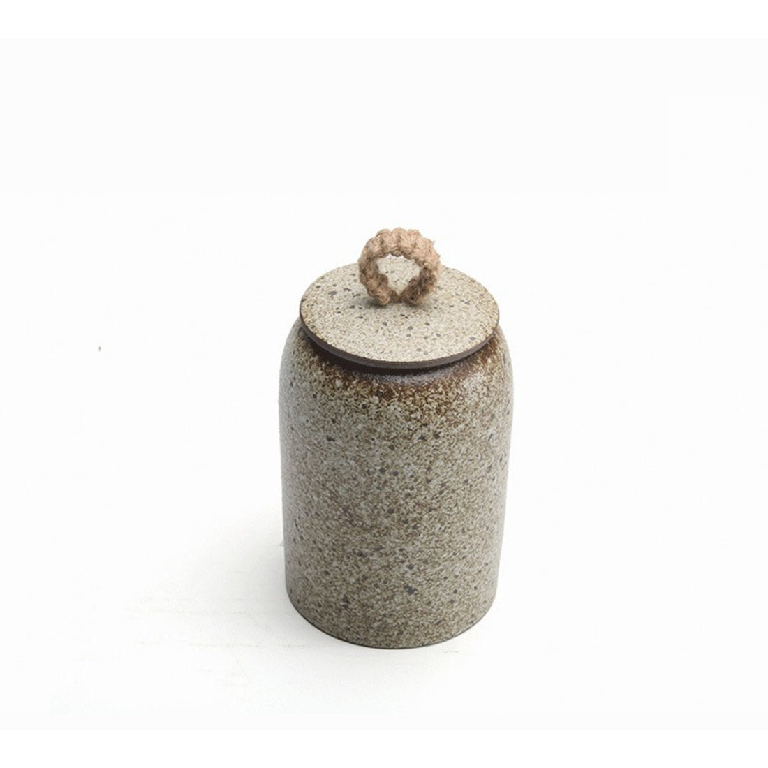 Japanese Ceramic Tea Canister With a Cord Lid | Storage Jar, Tea, Coffee, Sugar, Spices, Herbs - -