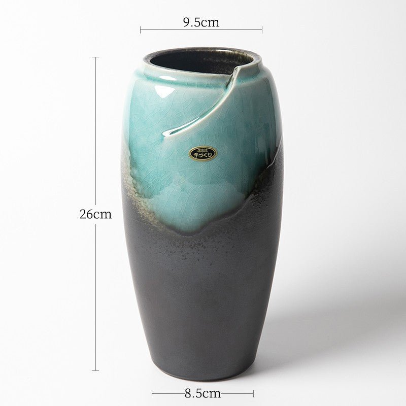 Japanese Kiln Long Handmade Vase | Flower Arrangement - -