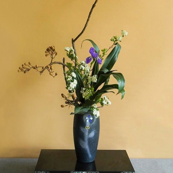 Japanese Kiln Long Handmade Vase | Flower Arrangement - -