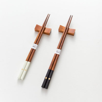 Japanese Solid Wood Peach Heart Chopsticks | Japanese Handmade Household, Couples Chopsticks, Non-Slip Wooden Chopsticks - -