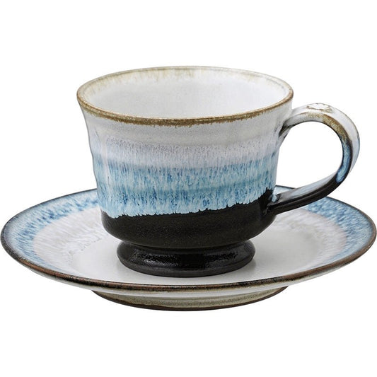 Japanese Stoneware 3 Tone Glazed Mug With Coasters - -