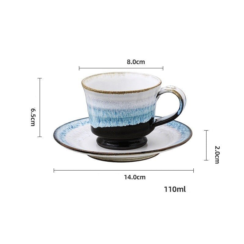Japanese Stoneware 3 Tone Glazed Mug With Coasters - -