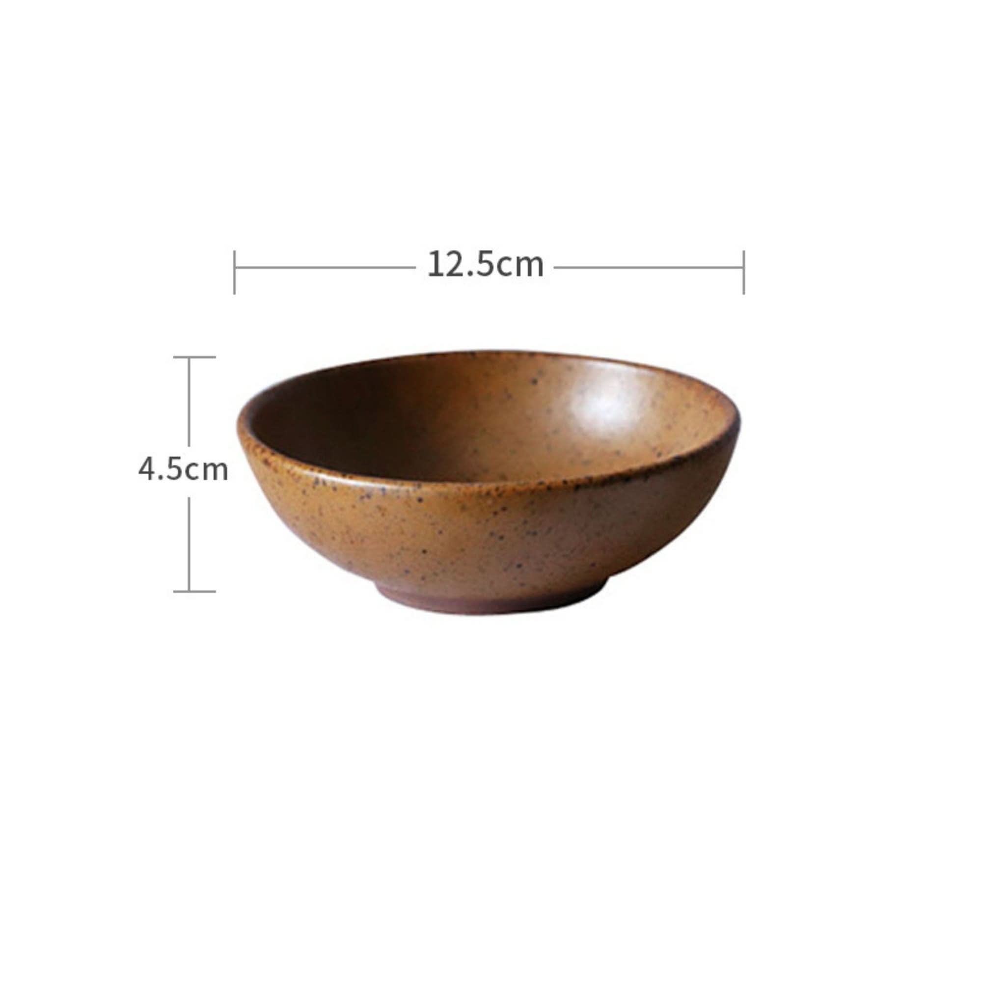 Rustic Dinnerware Brown Speckled ceramic bowl, 12.5cm x 4.5cm, with a textured, earthy finish.