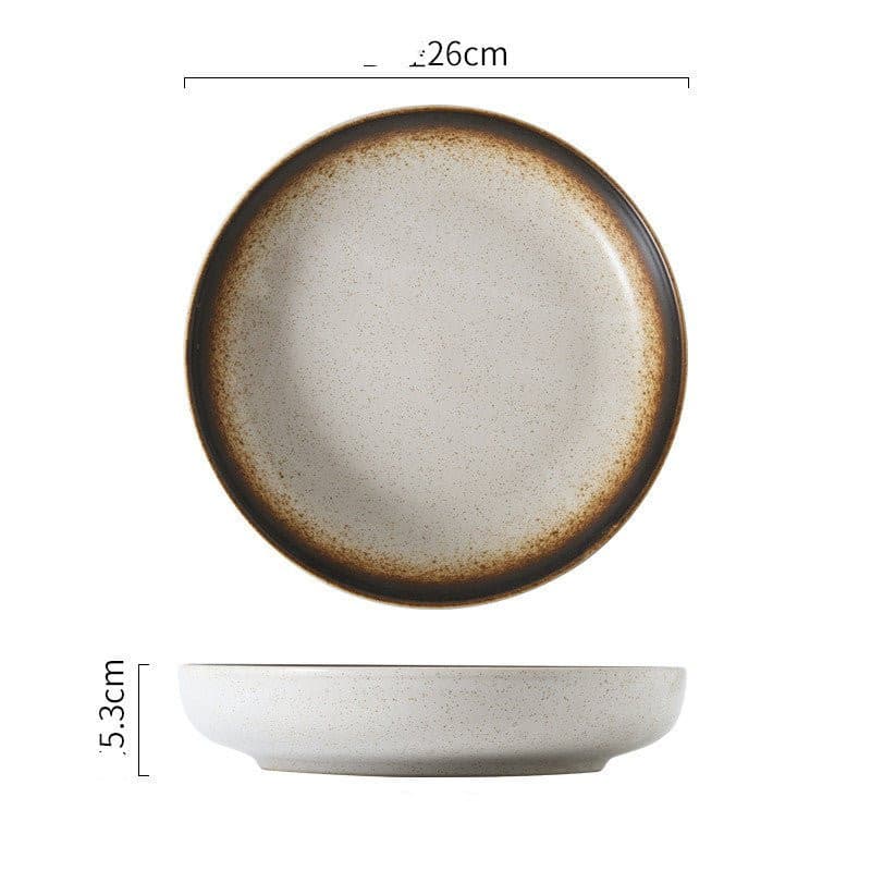 Japanese-Style Simple Tableware, Ceramic Dishes, Creative Salad Dishes, Deep Discs - HomeDecor -