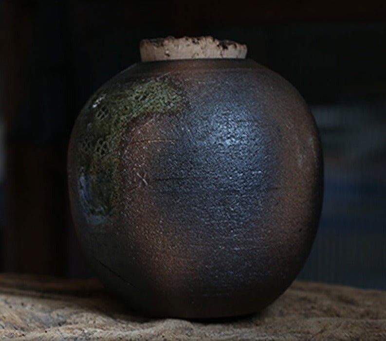 Japanese Wabi-Sabi Distressed Kilns Jars | Tea Jar, Ceramic Vase, Tea Room - -