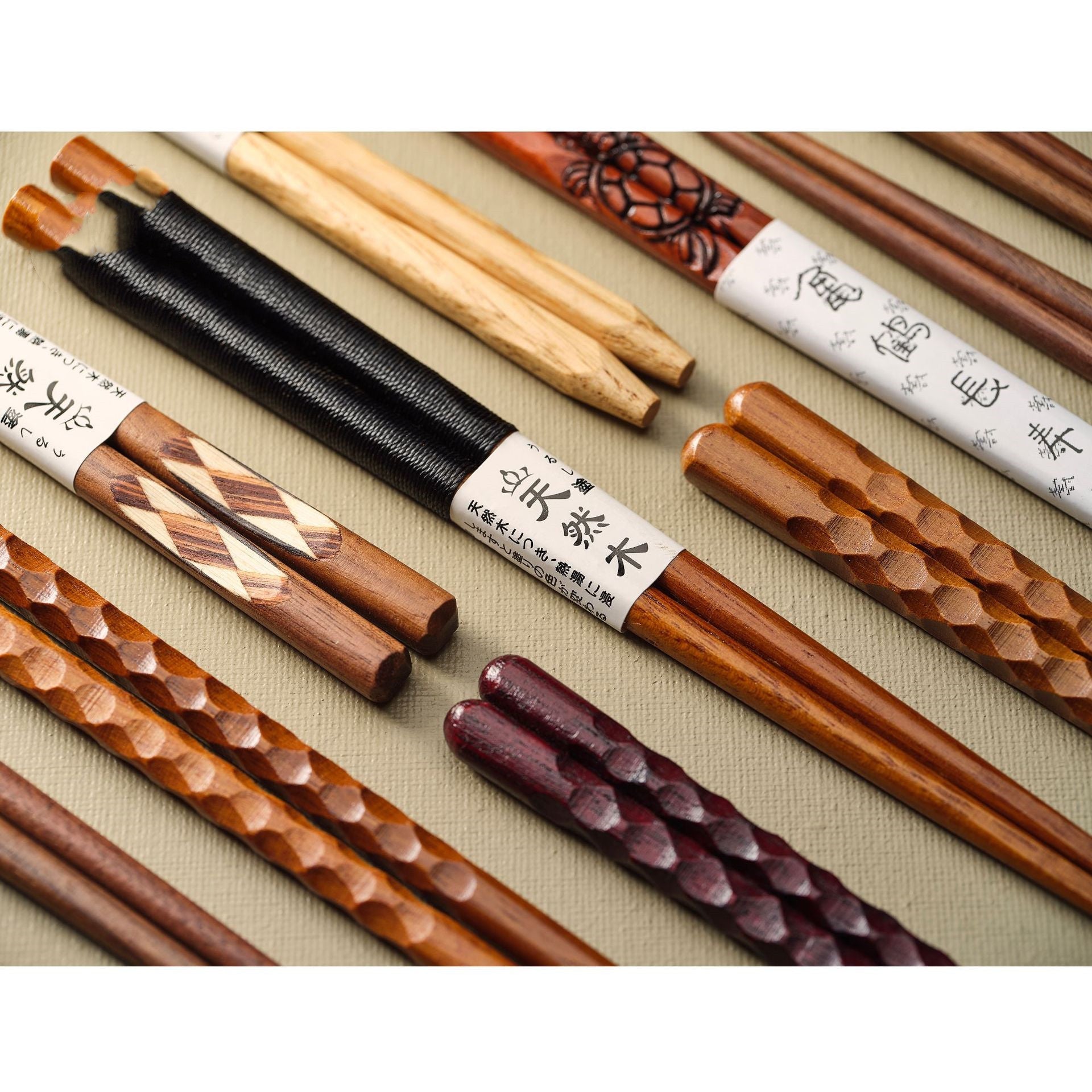 Japanese Wooden Chopsticks With Carvings And Colours | Spoon Set, Natural wooden, Chopsticks, Chopstick Rest - HomeDecor -