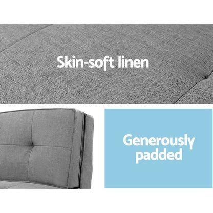 Lounge Floor Chaise Futon Grey - Furniture > Living Room -