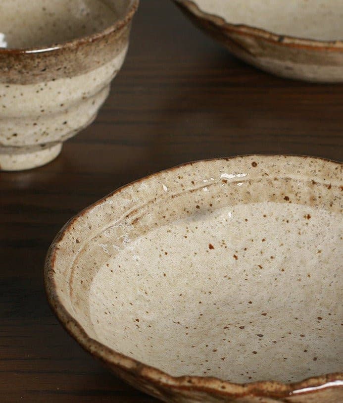 Minoyaki Irregular Ceramic Soup Bowl - -