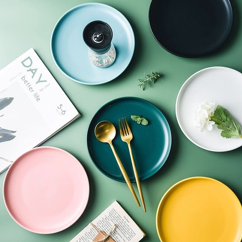Multifunctional Tray with Matte Color Glaze | Ceramic Home Dining, Tableware Plates - -