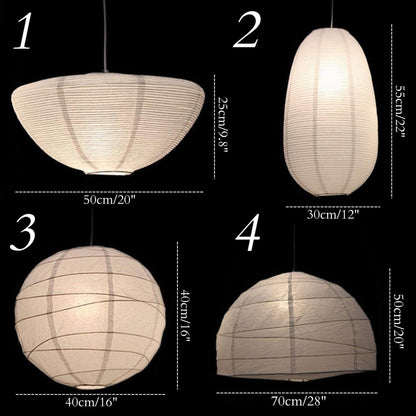 Oval Paper Ceiling Lampshade | Mid Century Modern, Asian, Vintage, Scandinavian Decor, Paper Lamp, Lamp Shade, Japanese Lamp - -