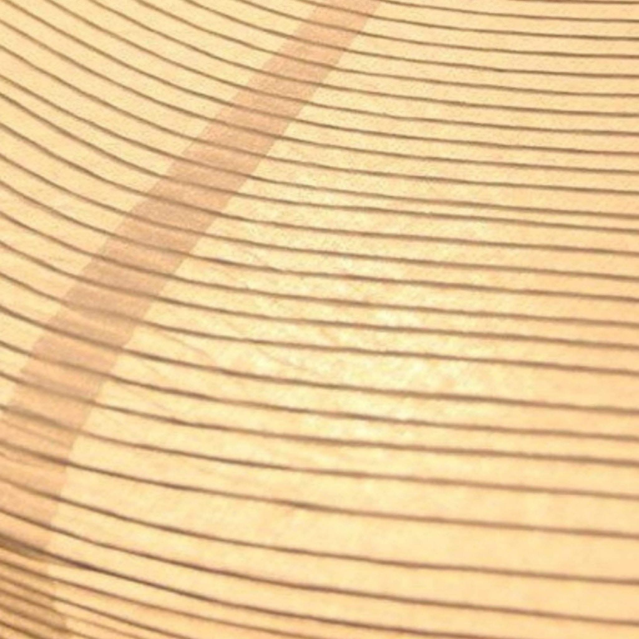 Textured beige paper lampshade oval shape with subtle pleats.