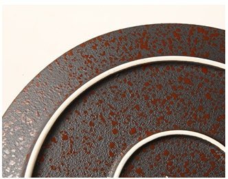Oxid Metal Look Ceramic Plates | Rustic Glazed, Japanese Plates, Round Ceramic, Matte Plates - -