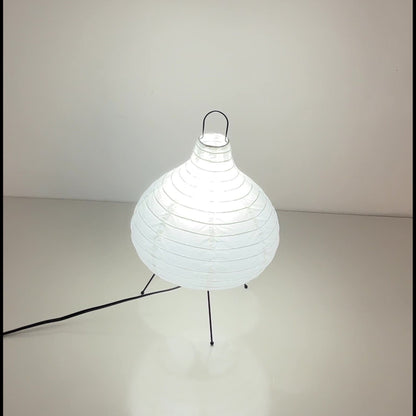 Paper Table Lamp, Garlic Shape | Mid Century Table Lamp, Asian, Japanese, Scandinavian, Desk Lamp, Bedside Light - -