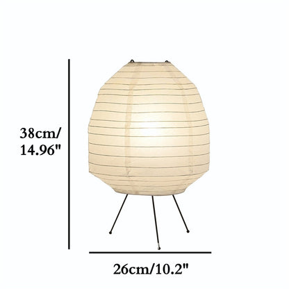 Paper Table Lamp, Irregular Polygon Shape | Mid Century Table Lamp, Asian, Japanese, Scandinavian, Desk Lamp, Bedside Light - -