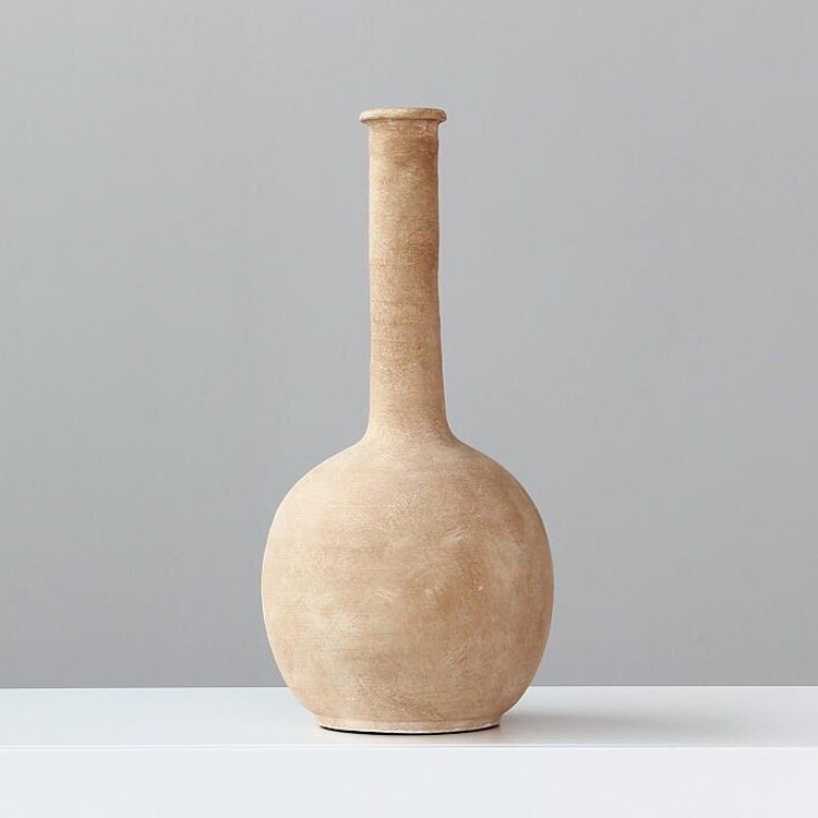 Pottery Handmade Colored Vase | Textured, Stoneware, Rustic, Farmhouse, Boho, Ethnic - -