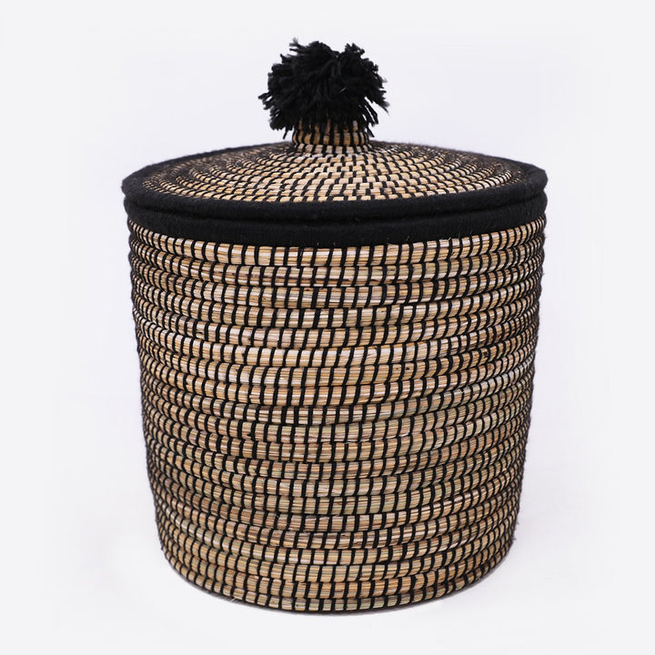 Raffia Wool Woven Storage Basket Dirty Laundry - HomeDecor -