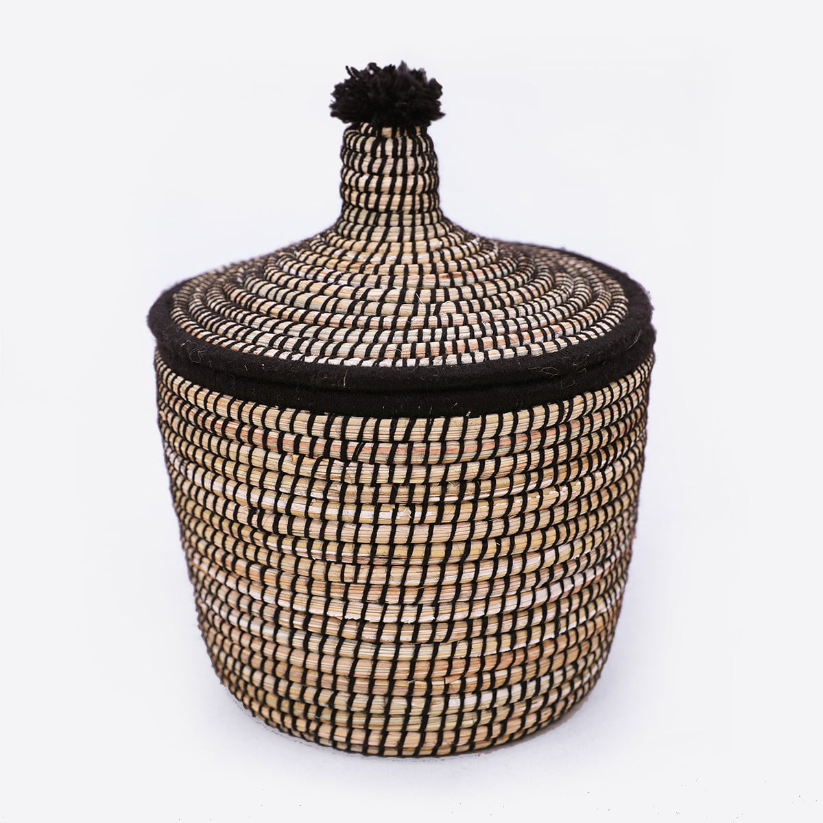 Raffia Wool Woven - Storage, Basket, Morocco, Boho - -