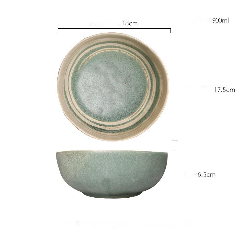 Ramen Bowl With 2 Tones In Matte | Rustic, Irregular, Stoneware, Asian, Japanese, Chinese, Farmhouse, Nordic, Scandinavian, Pasta, Noodles - -