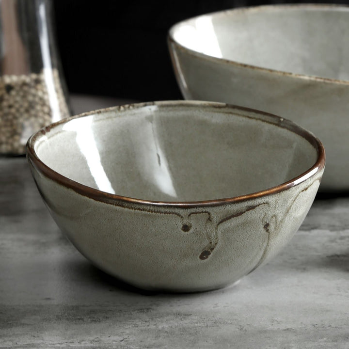 Restaurant Irregular Small Ceramic | Dip Bowl, Hotel Large Porcelain, Salad Mixing Bowls - -