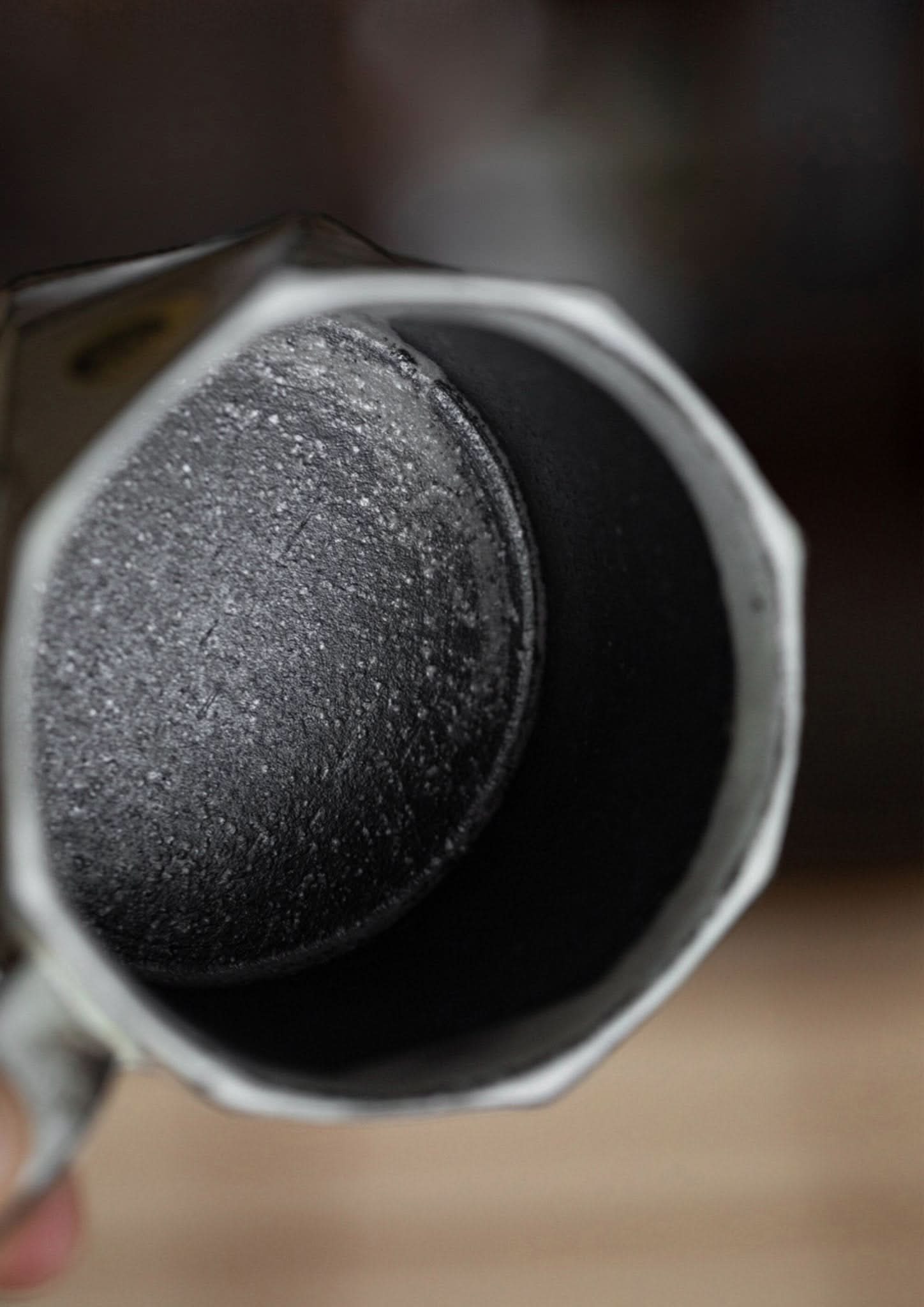 Rustic white stoneware mug handmade in Japan, textured interior ceramic pottery, glazed.