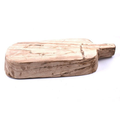 Rustic Paulownia Wood, Bread Bowl With Handle | Carved Bowl, Kitchen, Farmhouse, Rustic - -