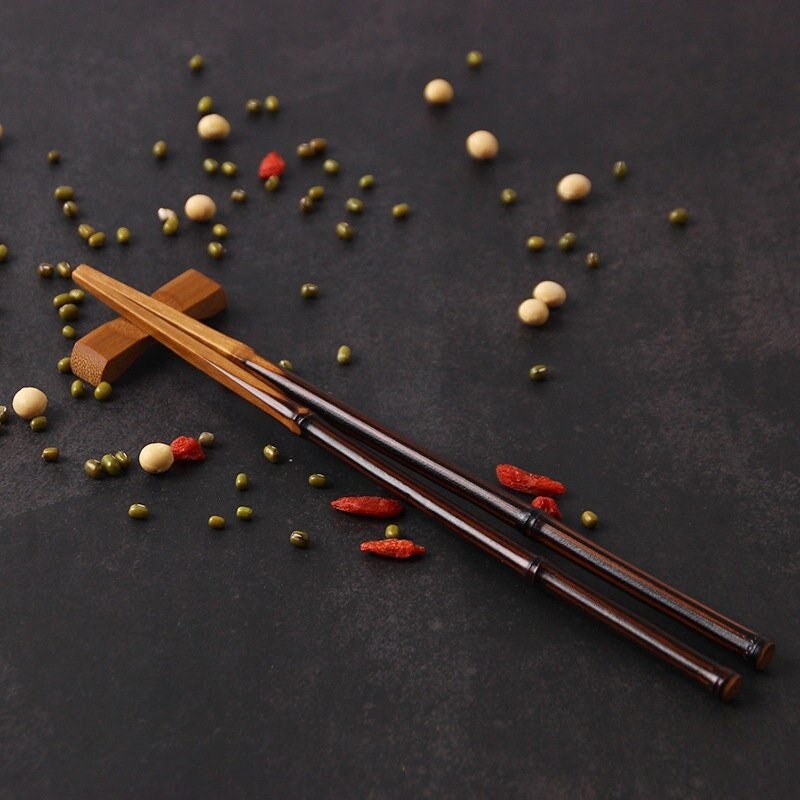 Solid Bamboo Chopsticks With Glossy Finish | - -