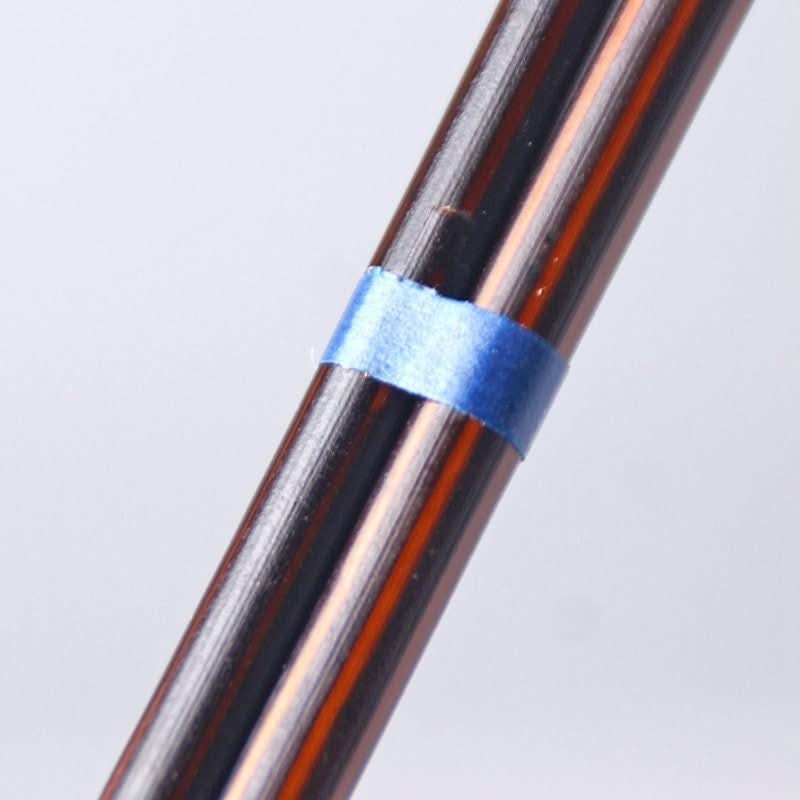 Solid bamboo chopsticks with glossy finish, featuring a blue band detail.