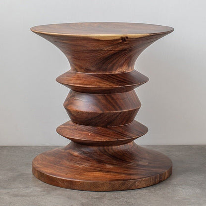 South American Walnut Solid Wood Stool, or Small Coffee Table, round wood coffee table - -