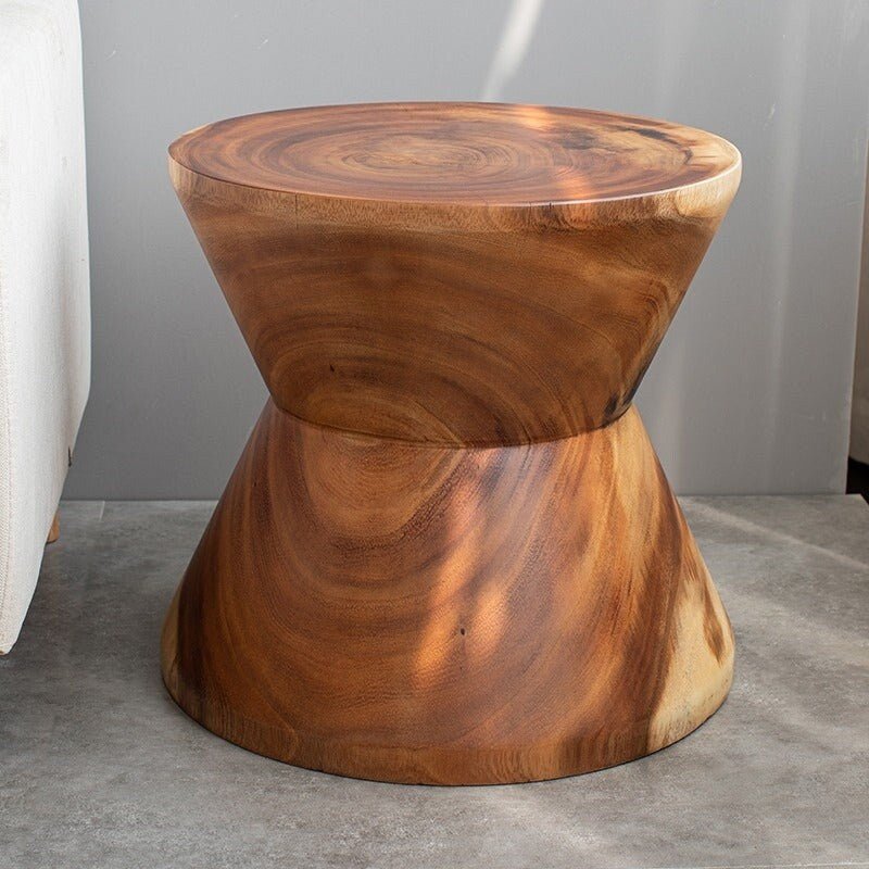 South American Walnut Solid Wood Stool, or Small Coffee Table, round wood coffee table - -
