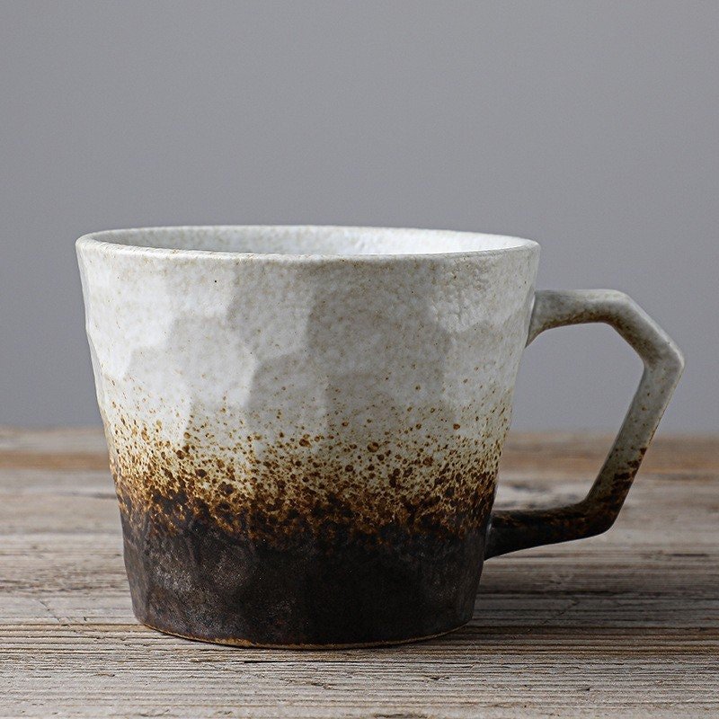 Stoneware Coffee Cup Vintage Japanese Style Mug - -