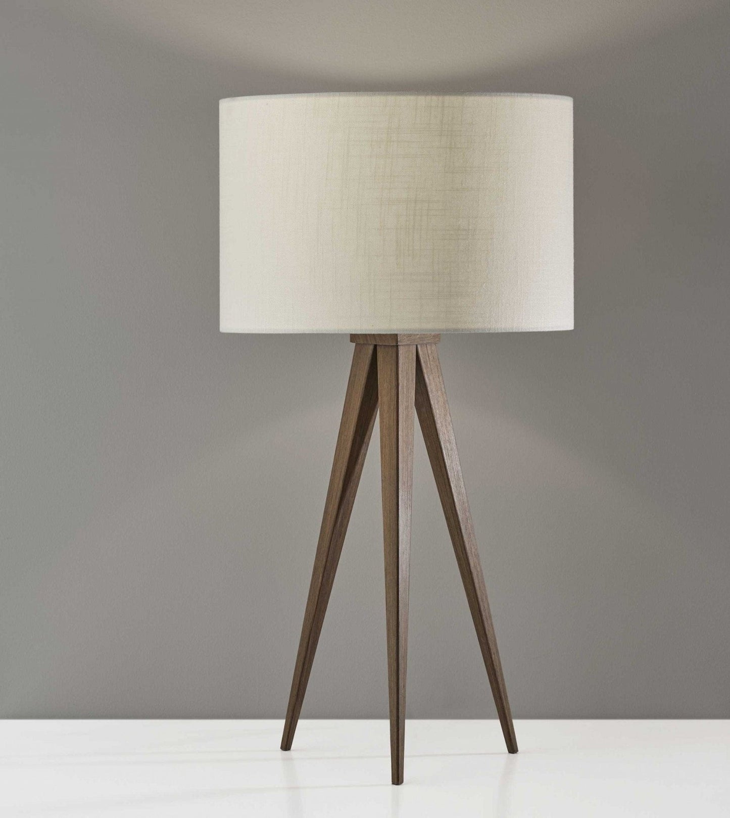 Treble Walnut Wood Table Lamp 26" | Mid Century Table Lamp, Japanese, Scandinavian, Desk Lamp, Bedside Light - TABLE LAMP -