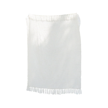 White Chenille Hand-Loomed Mud Cloth Blanket - Sofa, Bedside Blanket, Homestay - -