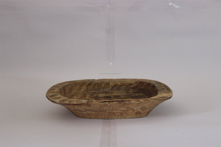 Wood Handicraft for Office and Hotels | Wood Dough Decorative Bowl - -